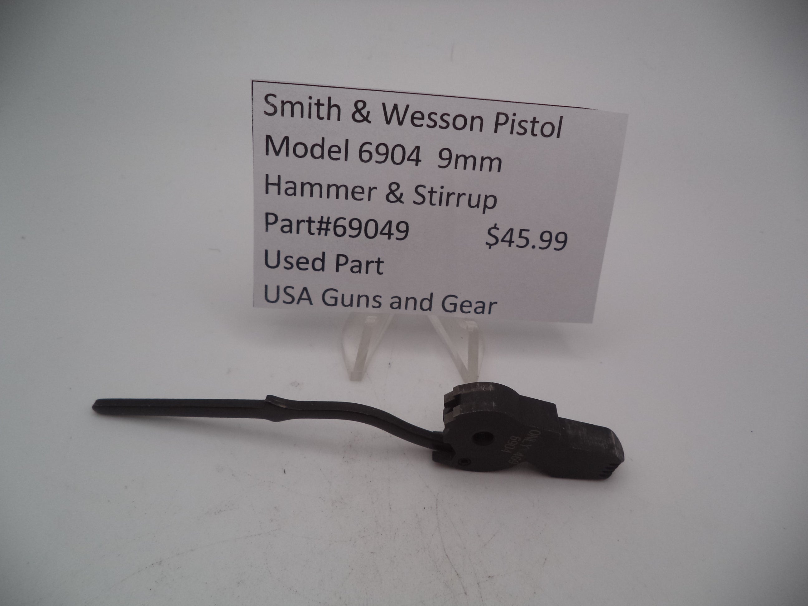 69049 Smith & Wesson Pistol Model 6904 9mm Hammer and Stirrup Used