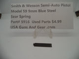 5916 Smith & Wesson Pistol Model 59 9MM Sear Spring Used Parts