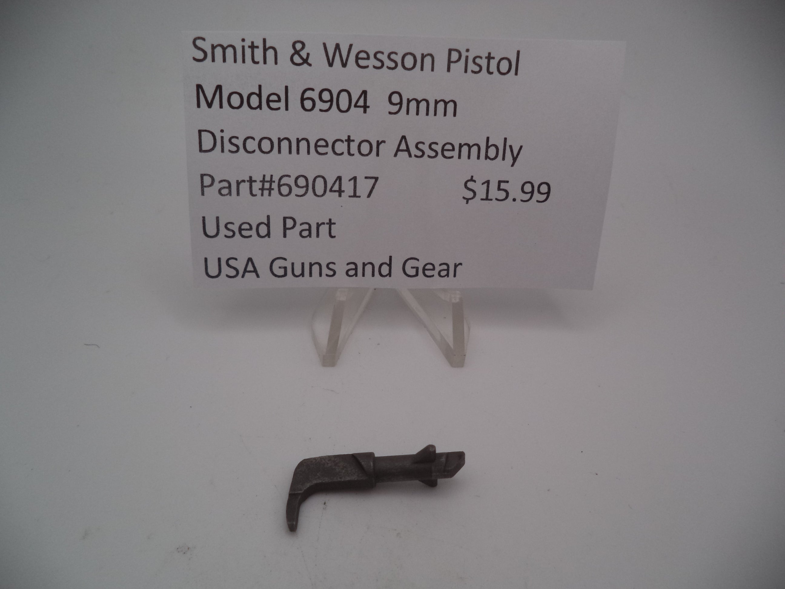690417 Smith & Wesson Pistol Model 6904 9mm Disconnector Assembly Used