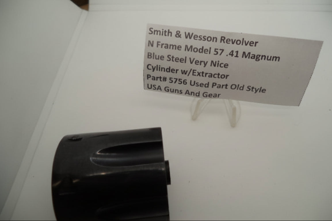 Smith & Wesson Revolver N Frame Model 57 Cylinder Assembly .41 Magnum Blue Steel 6 Shot Used 5756