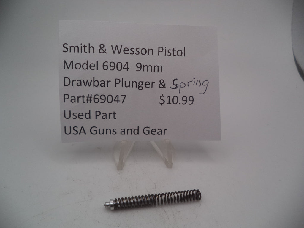 69047 Smith & Wesson Pistol Model 6904 9mm Drawbar Plunger & Spring Used
