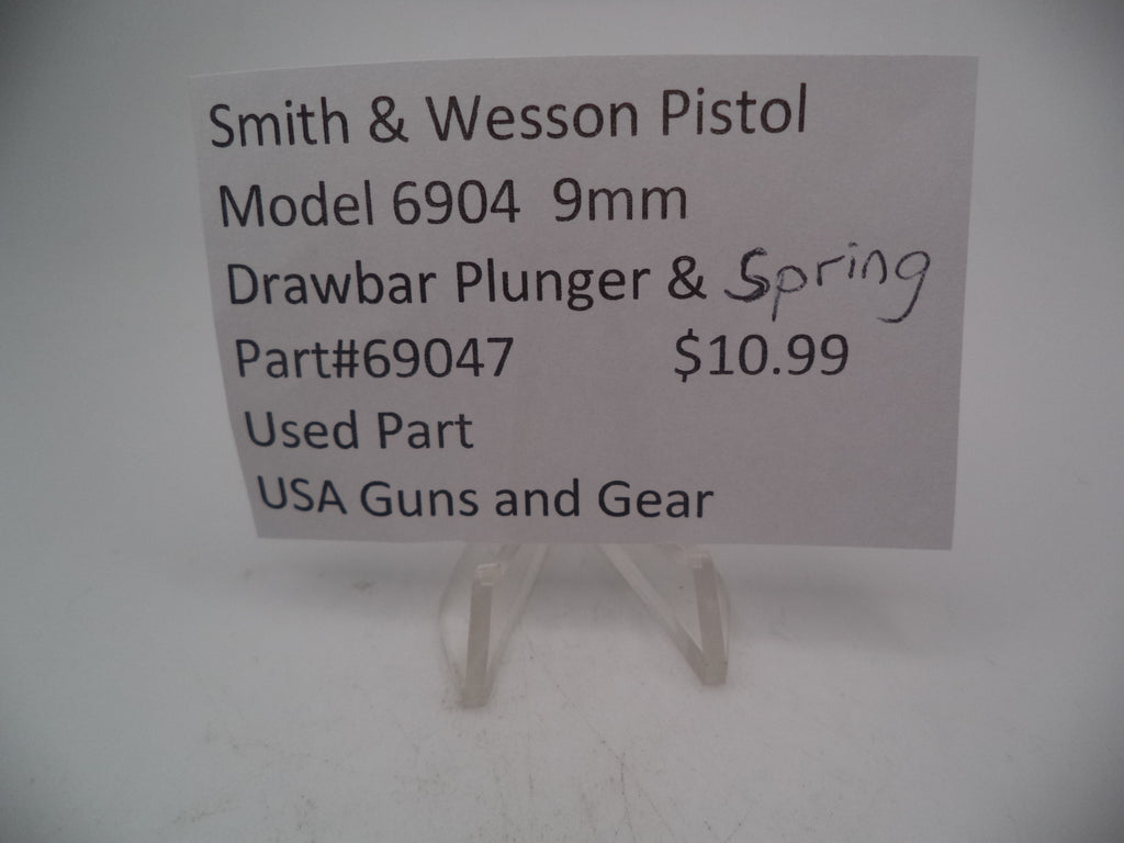 69047 Smith & Wesson Pistol Model 6904 9mm Drawbar Plunger & Spring Used