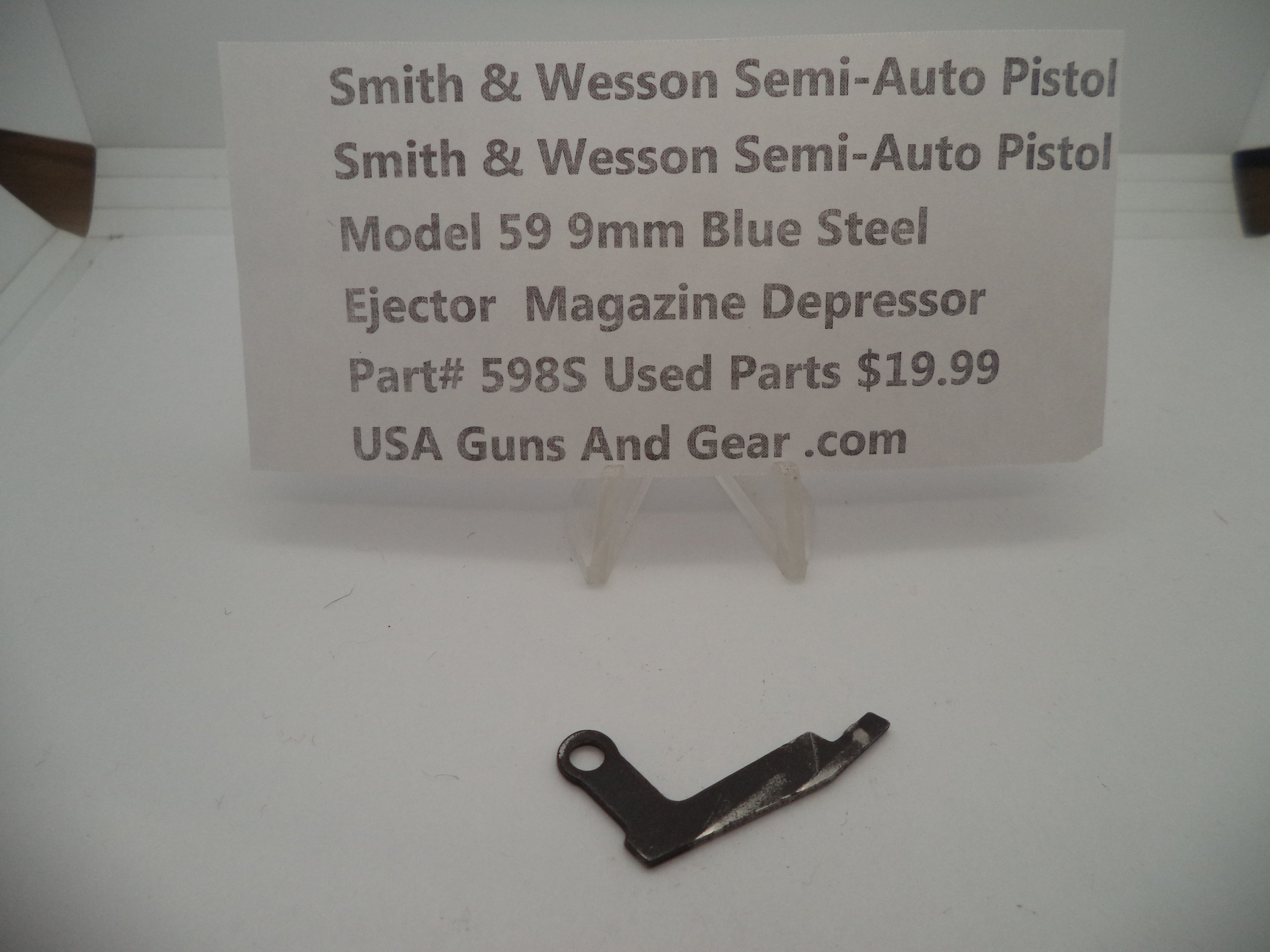 5914A Smith & Wesson Pistol Model 59 9 MM Ejector/Magazine Depressor Used Parts
