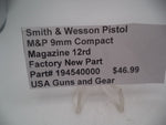 194540000 Smith & Wesson 9 Compact 12 Rd Magazine