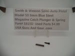 5933 Smith & Wesson Model 59 9 MM Magazine Catch Plunger & Spring Used Parts