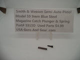 5933 Smith & Wesson Model 59 9 MM Magazine Catch Plunger & Spring Used Parts