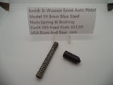 595 Smith & Wesson Pistol Model 59 9 MM Main Spring & Bushing Used Parts