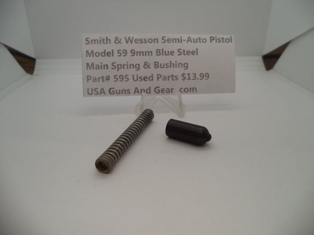 595 Smith & Wesson Pistol Model 59 9 MM Main Spring & Bushing Used Parts