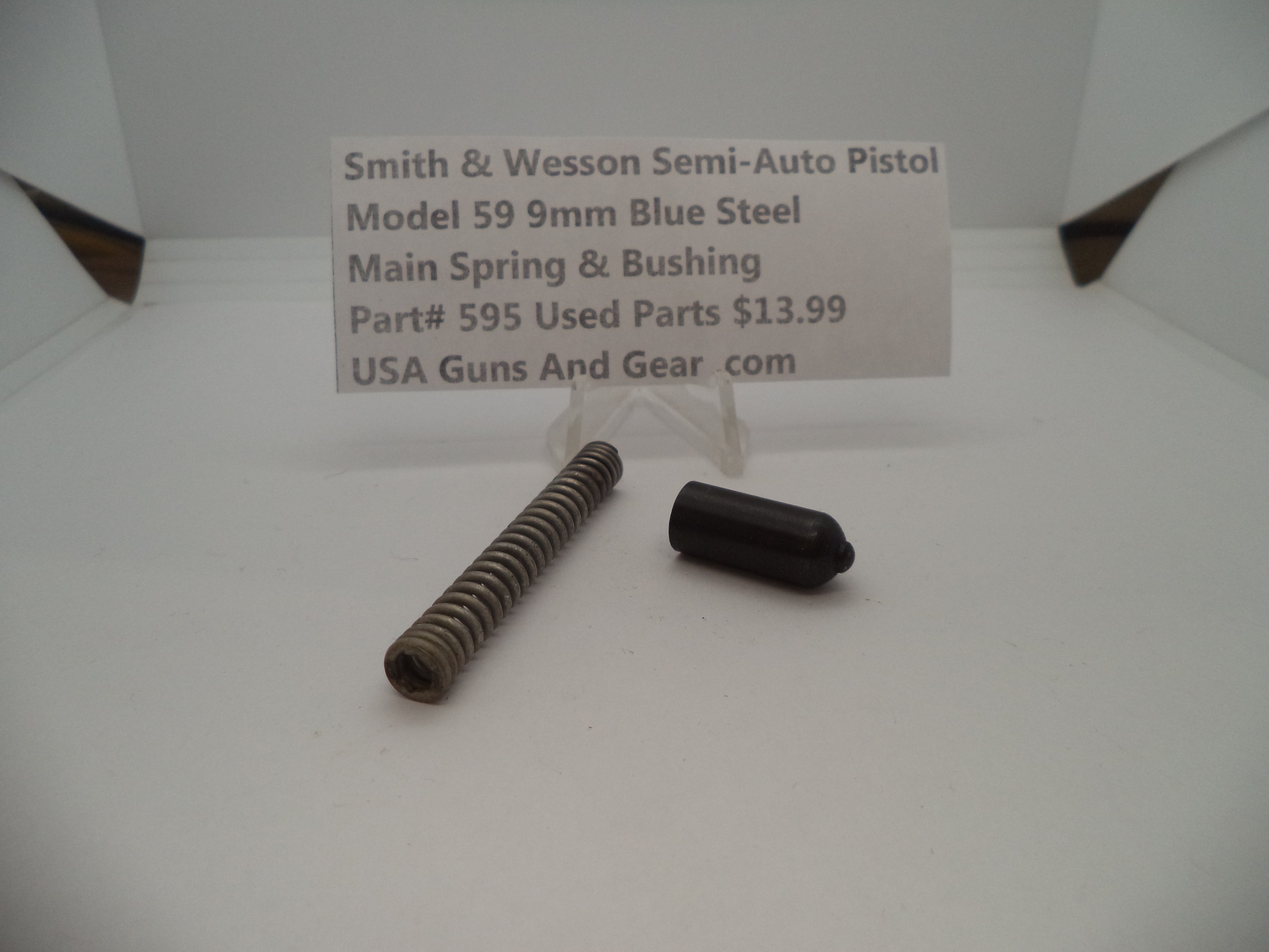 595 Smith & Wesson Pistol Model 59 9 MM Main Spring & Bushing Used Parts