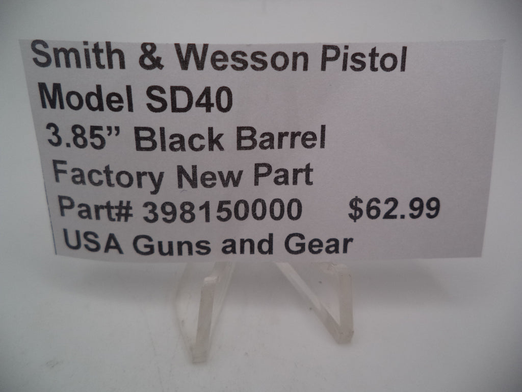 398150000 Smith & Wesson Pistol Model SD40 3.85" Black Barrel