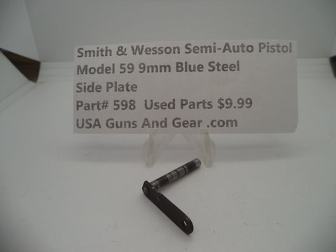 598 Smith & Wesson Pistol Model 59 9 MM Side Plate Used Parts