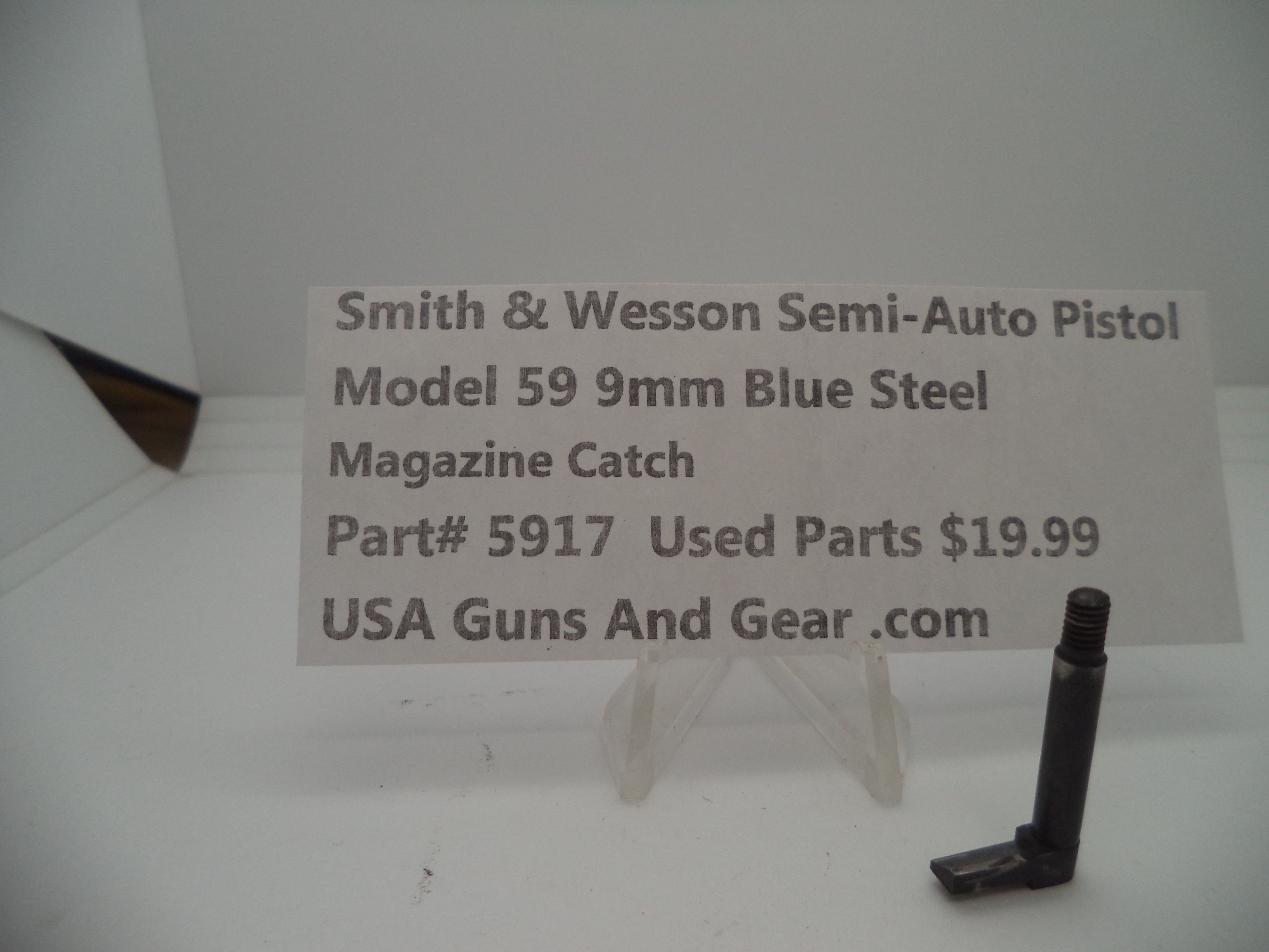 5917A Smith & Wesson Pistol Model 59 9MM Magazine Catch Used Parts