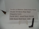 5917B Smith & Wesson Pistol Model 59 9 MM Magazine Catch Used Parts