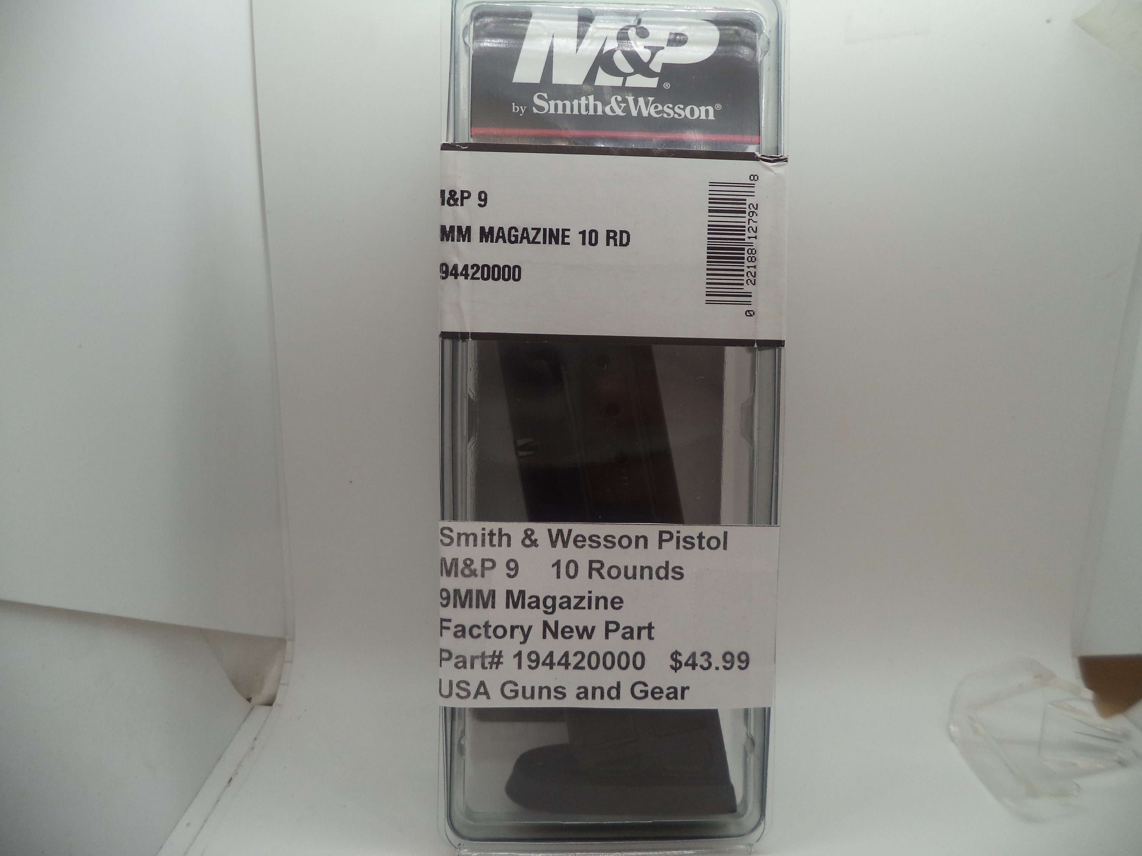 Smith & Wesson Pistol M&P 9 Magazine 10 Rounds 9mm 194420000