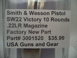 3001520 Smith & Wesson Pistol SW22 Victory Magazine 10 Rounds .22LR