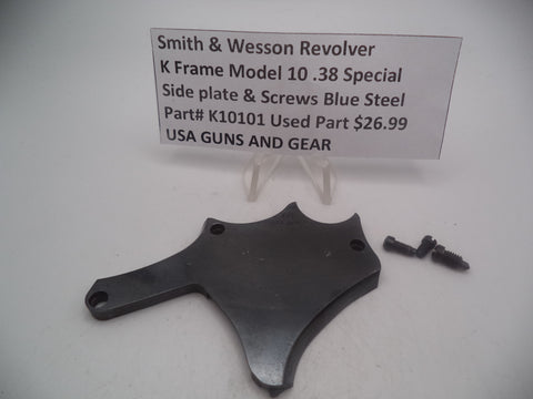 K10101 Smith and Wesson Revolver K Frame Model 10 .38 Special ctg. Side Plate Blue Steel Used