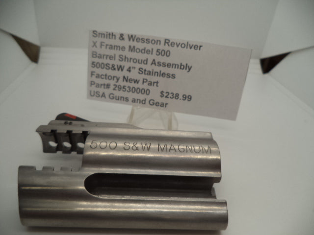 22530000 Smith & Wesson X Frame Model 500 Barrel Shroud Assembly 4" New Part