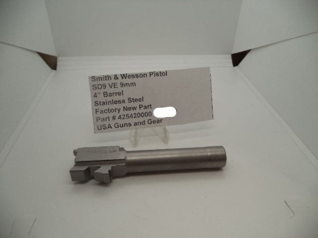 S&W SD9 VE 4" Barrel 9mm Stainless | OEM 425420000