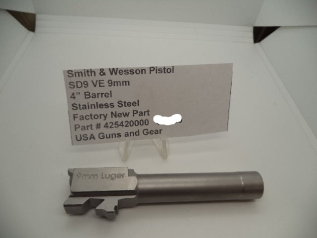 S&W SD9 VE 4" Barrel 9mm Stainless | OEM 425420000