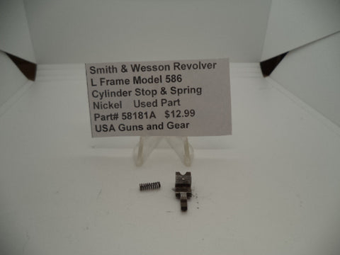 58181A Smith & Wesson L Frame Model 586 Cylinder Stop & Spring Used Part