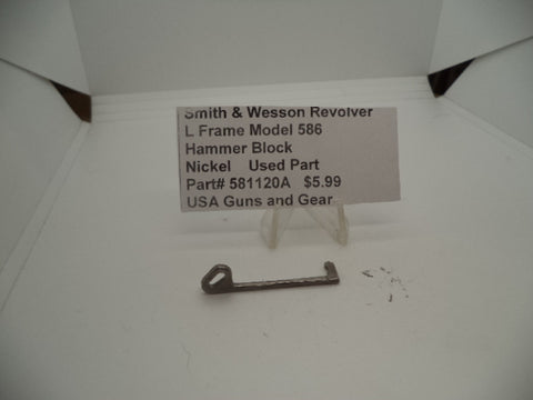 581120A Smith & Wesson L Frame Model 586 Hammer Block Nickel Used Part