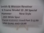 K101011 Smith and Wesson Revolver K Frame Model 10 .38 Spec. Blue Steel Hammer .265 Used