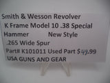 K101011 Smith and Wesson Revolver K Frame Model 10 .38 Spec. Blue Steel Hammer .265 Used