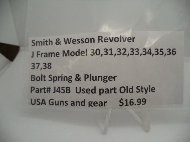 Smith & Wesson J45B Smith and Wesson Revolver J Frame Model 30-38 Bolt Spring and Plunger Part 000000000