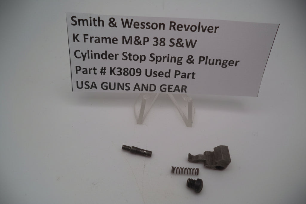 Smith & Wesson Revolver K Frame M&P 38 S&W Cylinder Stop, Spring & Plunger Used K3809