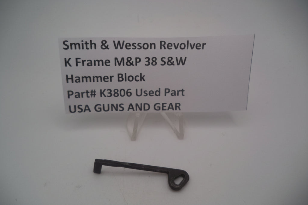 Smith & Wesson Revolver K Frame M&P 38 S&W Hammer Block Used K3806