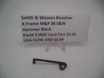 K3806 Smith & Wesson Revolver K Frame M&P 38 S&W Hammer Block Used