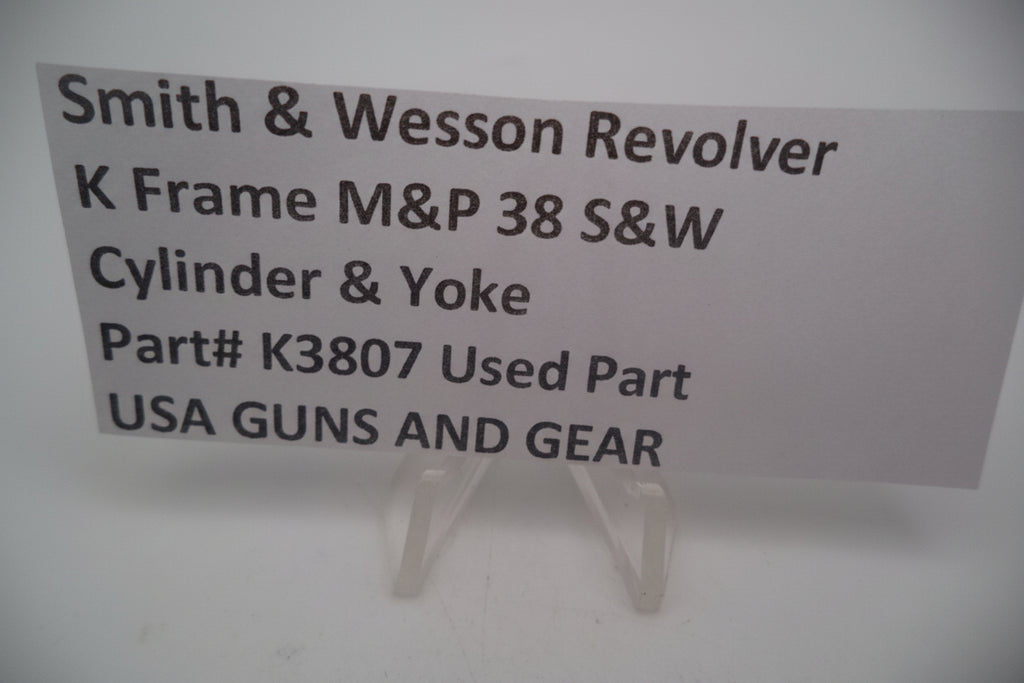 Smith & Wesson Revolver K Frame M&P 38 S&W Cylinder & Yoke Used K3807