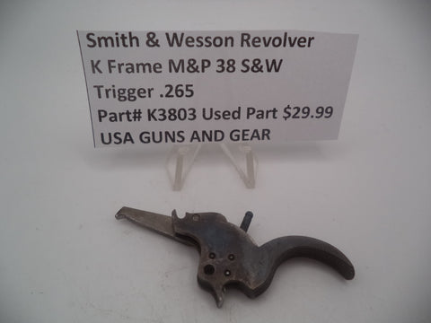 K3803 Smith & Wesson Revolver K Frame M&P 38 S&W Trigger .265 Used