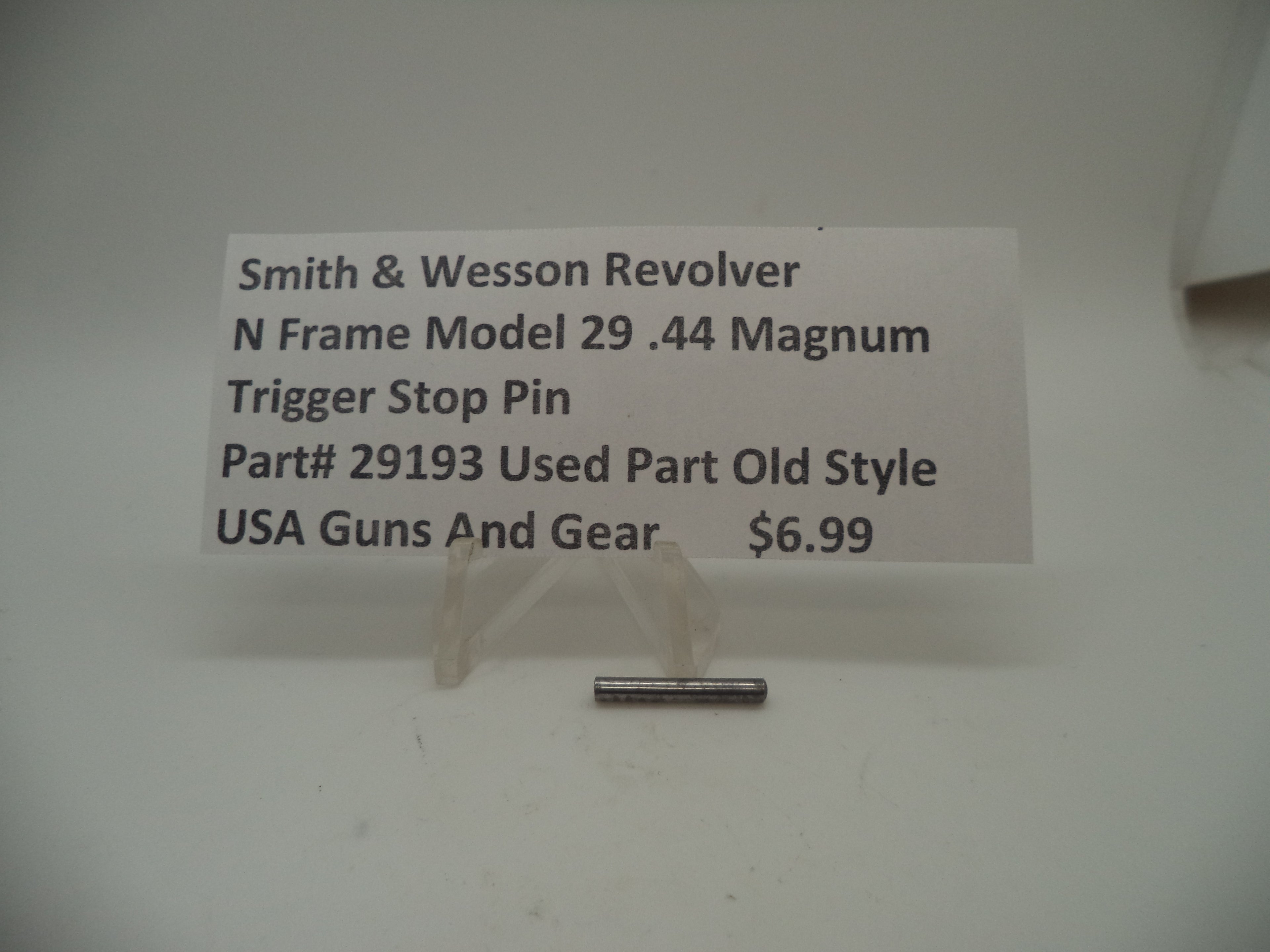 29193 Smith & Wesson N Frame Model 29 Trigger Stop Pin Used Part .44 Magnum