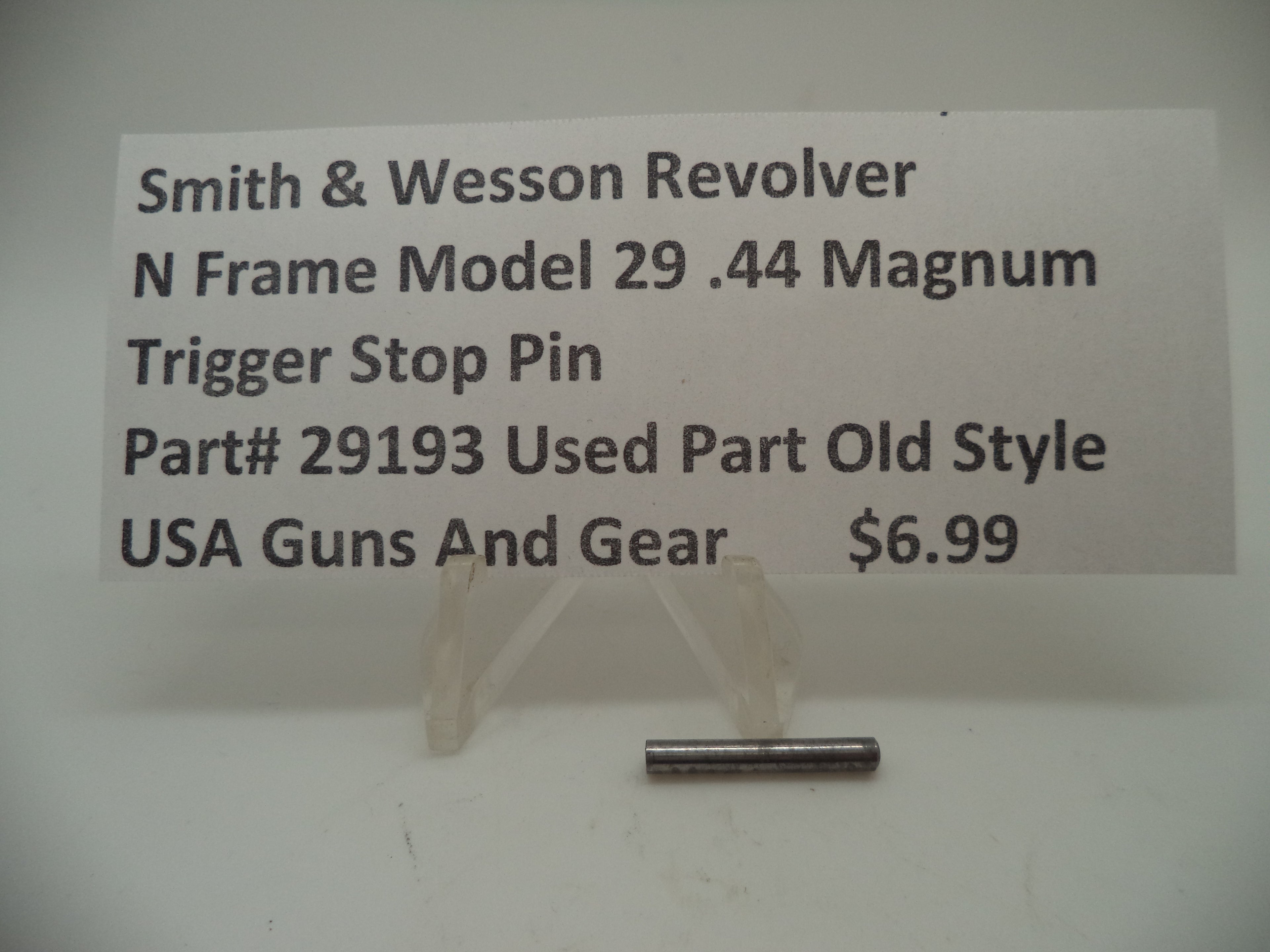 29193 Smith & Wesson N Frame Model 29 Trigger Stop Pin Used Part .44 Magnum