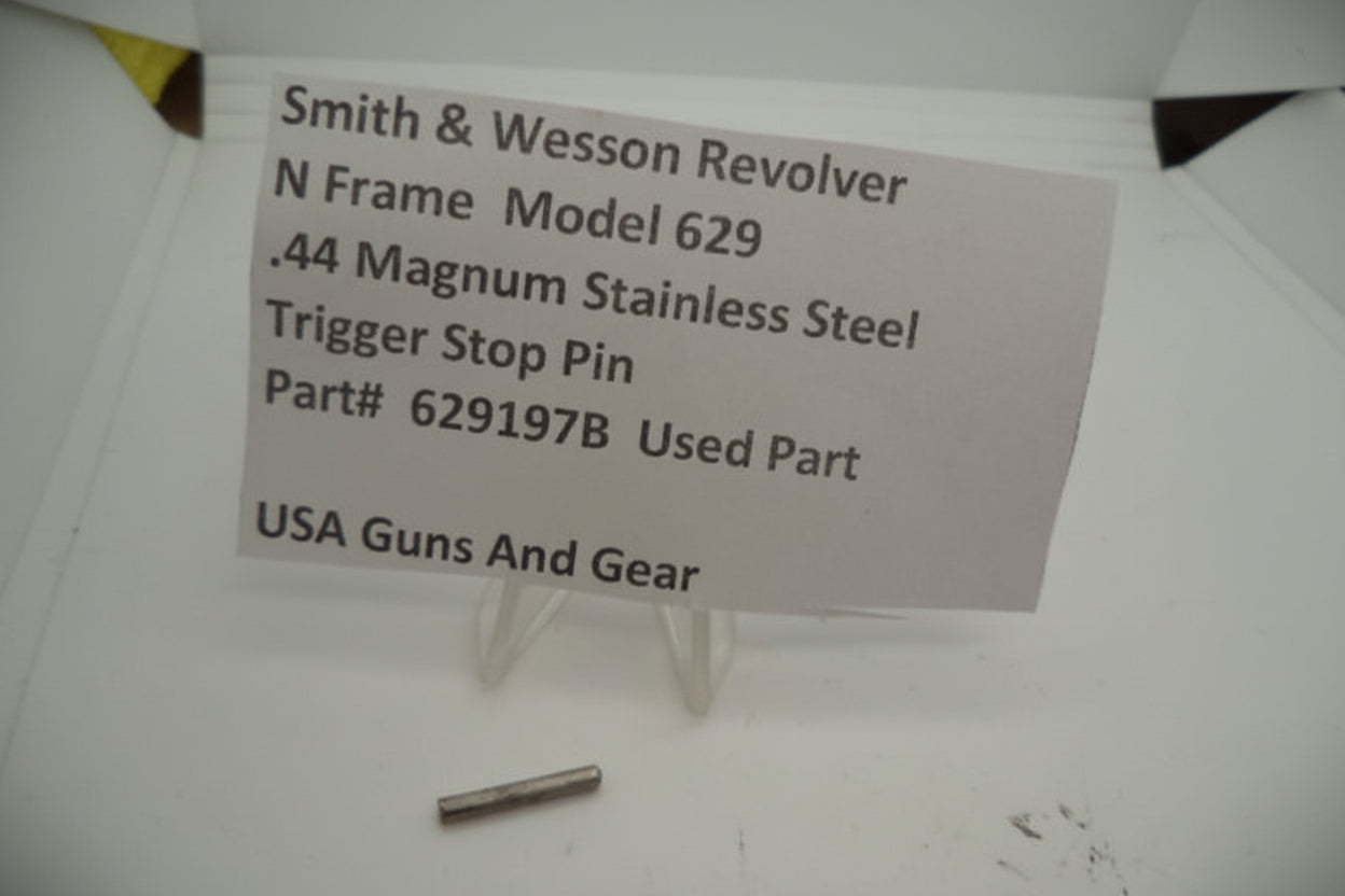 Smith & Wesson N Frame Revolver Model 629 .44 Mag Trigger Stop Pin Stainless Steel Used 629197B