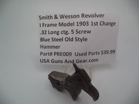 PRE009 Smith & Wesson I Frame Model 1903 1st Change .Blue Steel Hammer 32 Caliber Used