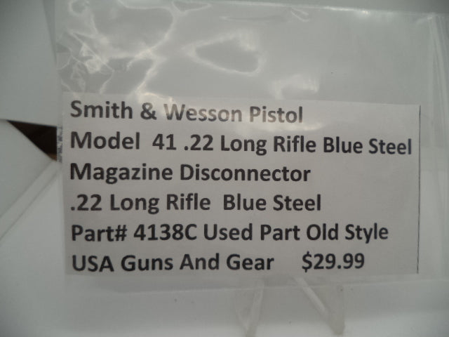 4138C Smith & Wesson Pistol Model 41 .22 Long  Magazine Disconnector (blue Steel)