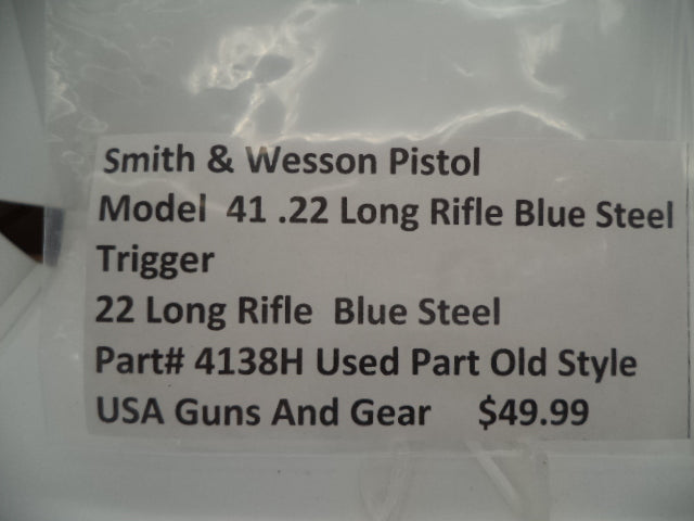 4138H Smith & Wesson Pistol Model 41 .22 Long TRIGGER (blue Steel)