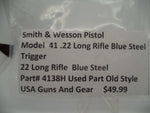 4138H Smith & Wesson Pistol Model 41 .22 Long TRIGGER (blue Steel)