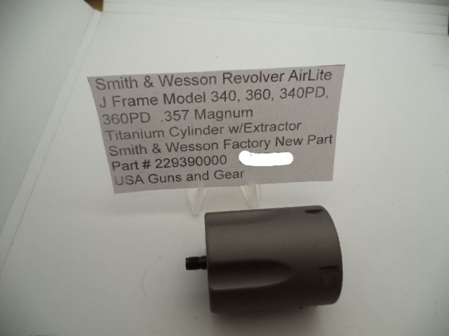 S&W AirLite J Frame Model 340 360 .357 Titanium Cylinder & Extractor 229390000