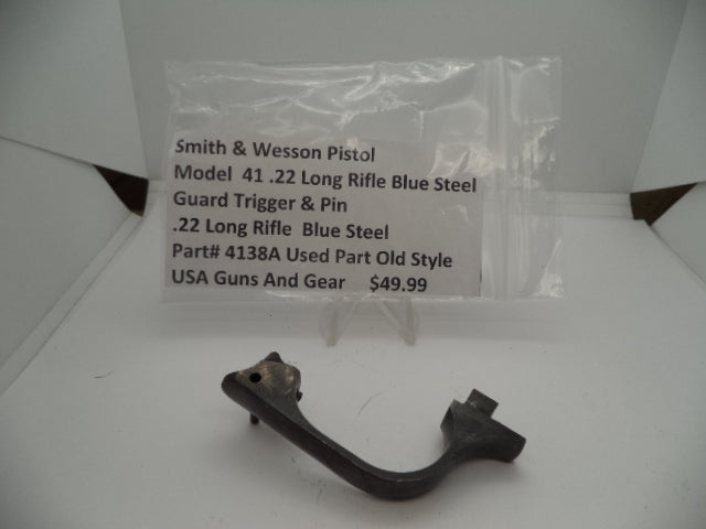 4138A Smith & Wesson Pistol Model 41 .22 Long GUARD TRIGGER and PIN (blue Steel)