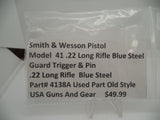 4138A Smith & Wesson Pistol Model 41 .22 Long GUARD TRIGGER and PIN (blue Steel)