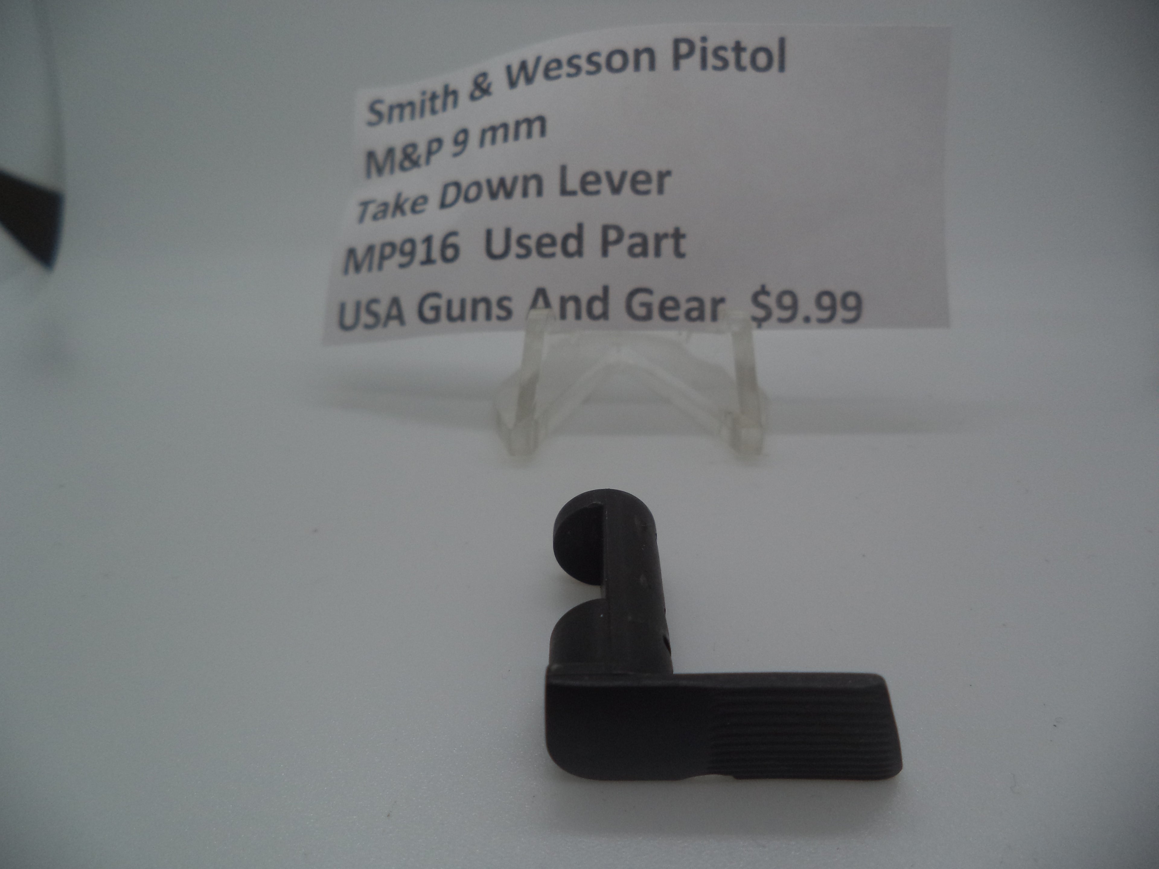 Smith & Wesson Pistol M&P 9mm Take Down Lever Used Part MP916