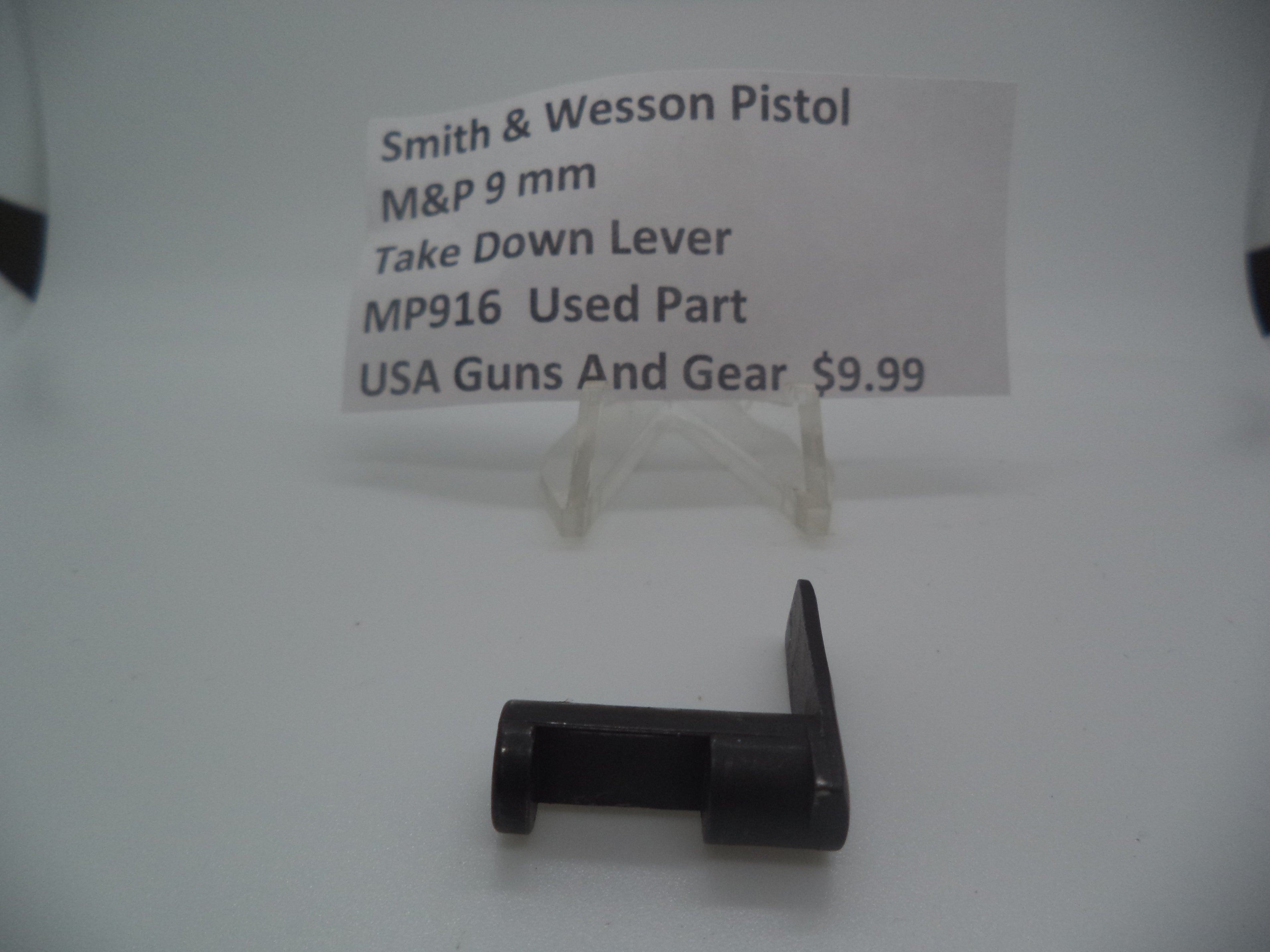 Smith & Wesson Pistol M&P 9mm Take Down Lever Used Part MP916