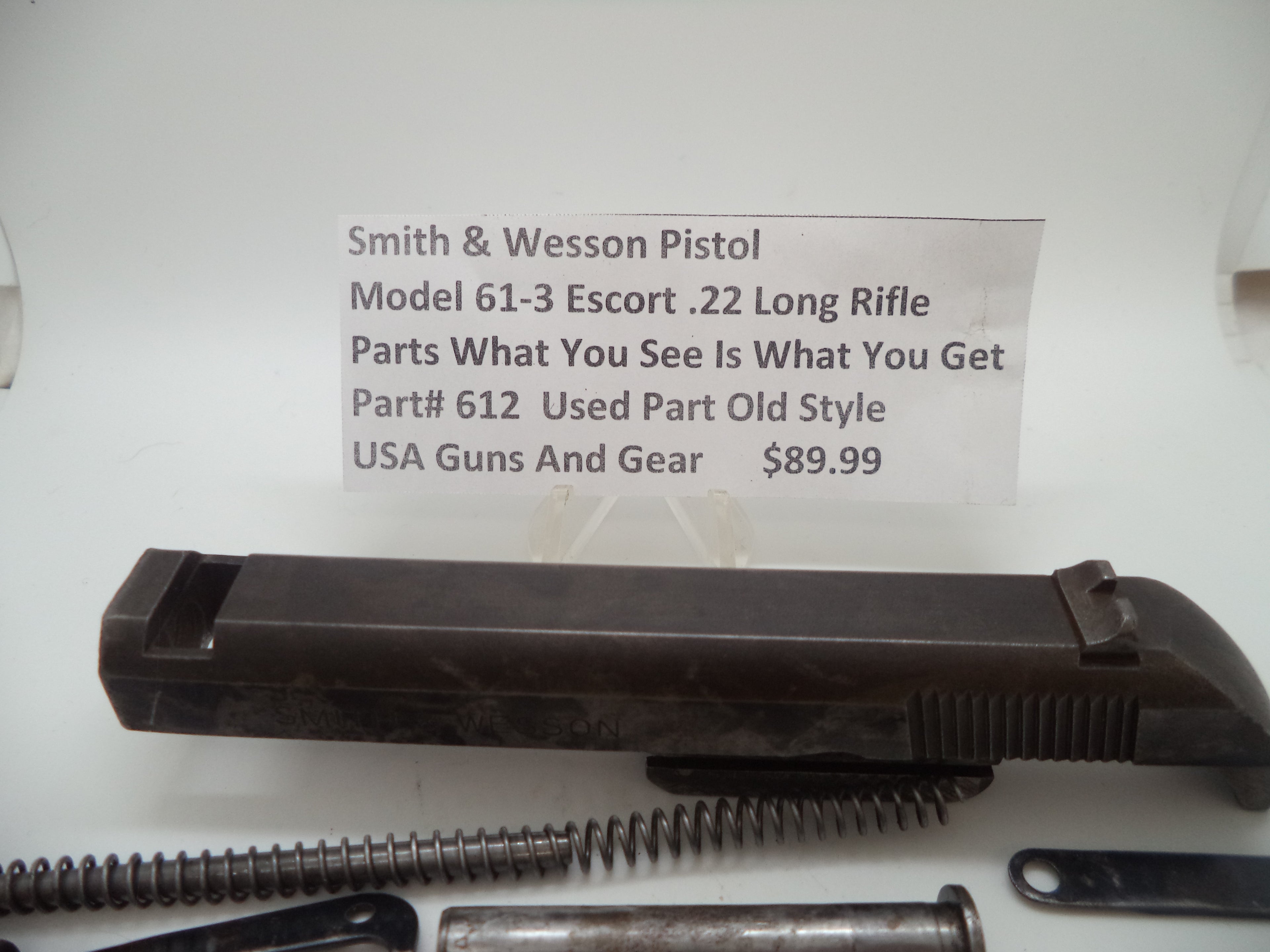 612 Smith & Wesson Model 61-3 Escort Parts Lot Used .22 Long Rifle