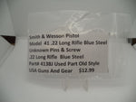 4138J Smith & Wesson Pistol Model 41 .22 Long UNKNOWN PINS and SCREWS (blue Steel)