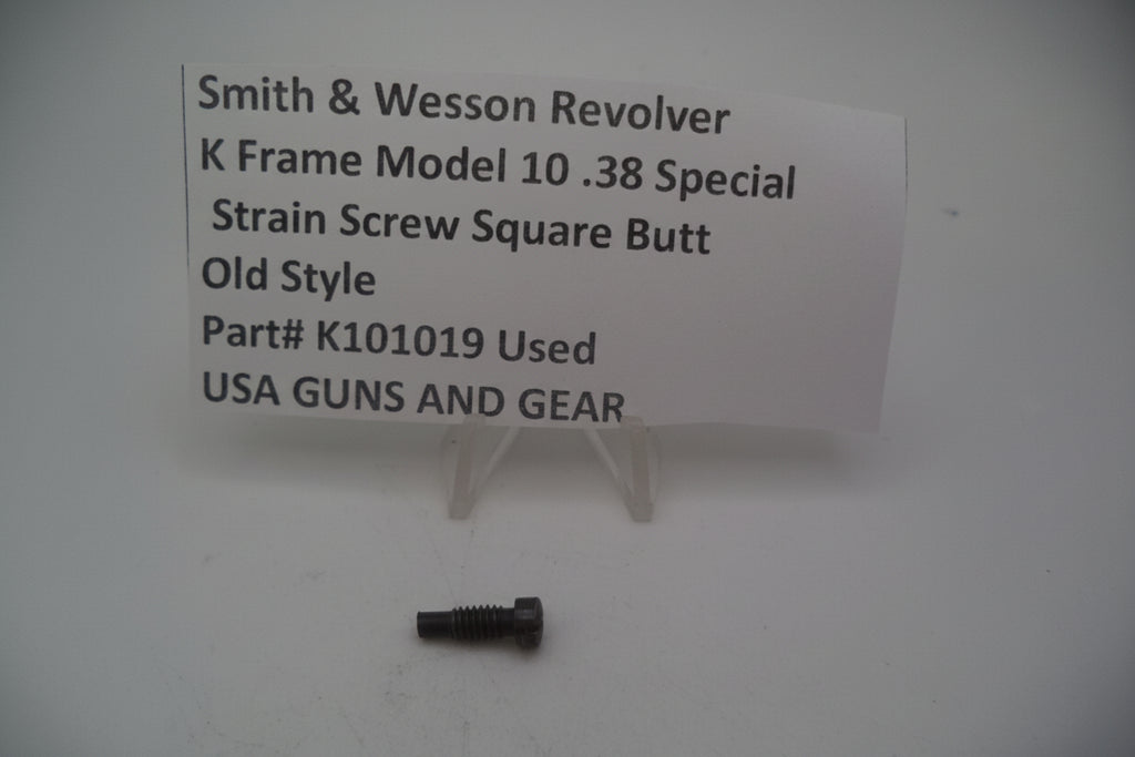 Smith and Wesson Revolver K Frame Model 10 .38 Special ctg. Strain Screw Square Butt Used K101019