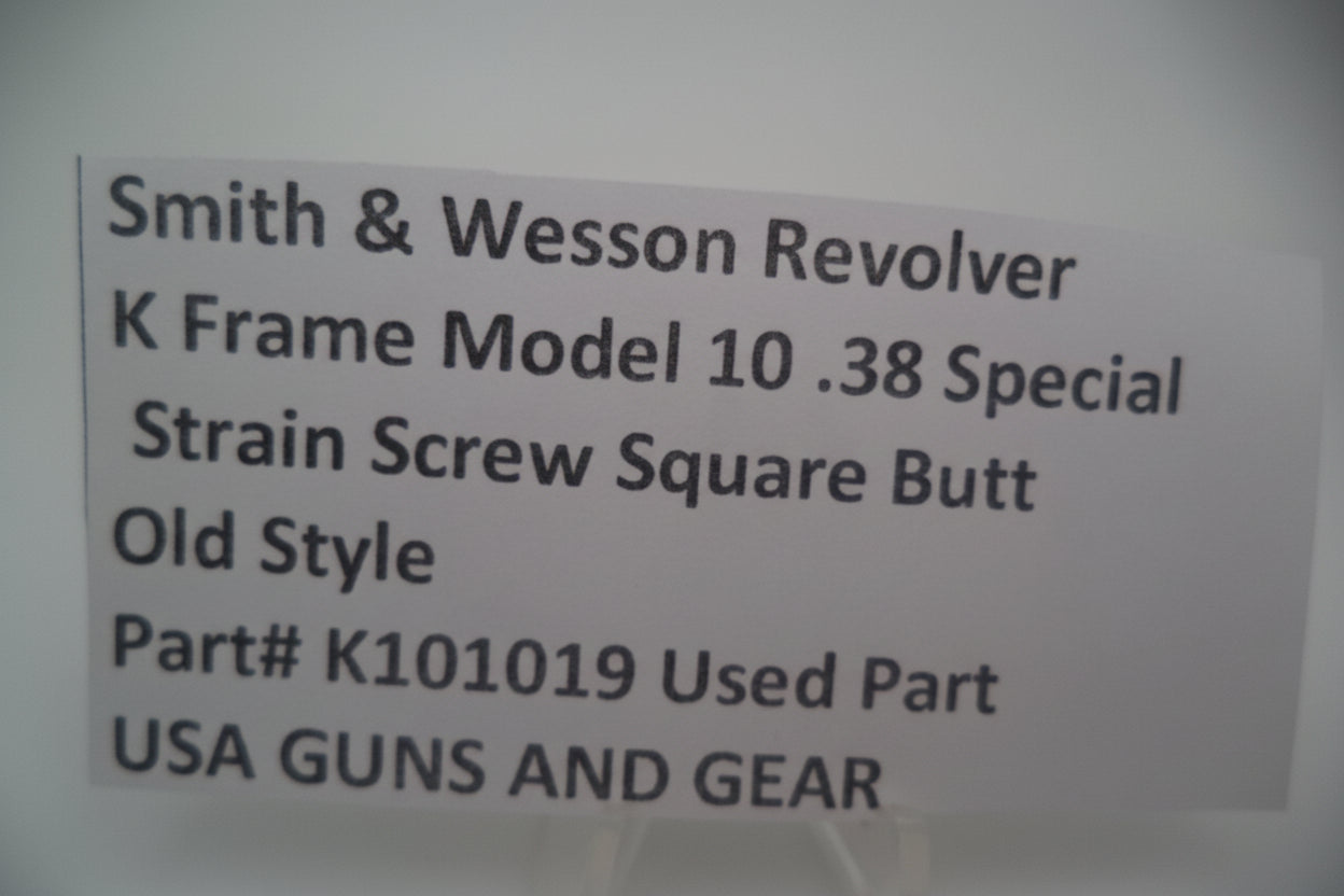 Smith and Wesson Revolver K Frame Model 10 .38 Special ctg. Strain Screw Square Butt Used K101019