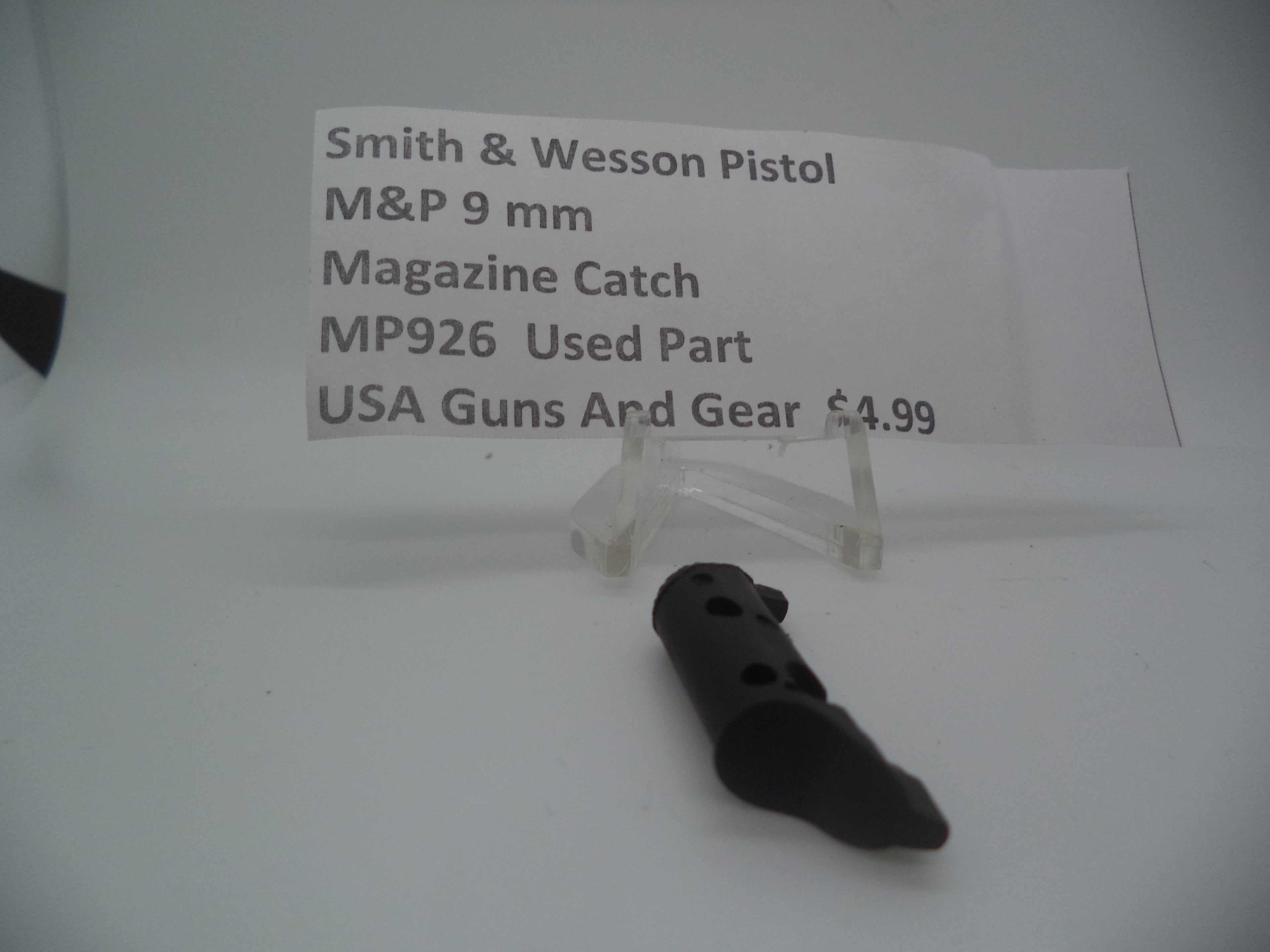 Smith & Wesson Pistol M&P 9mm Magazine Catch Used Part MP926